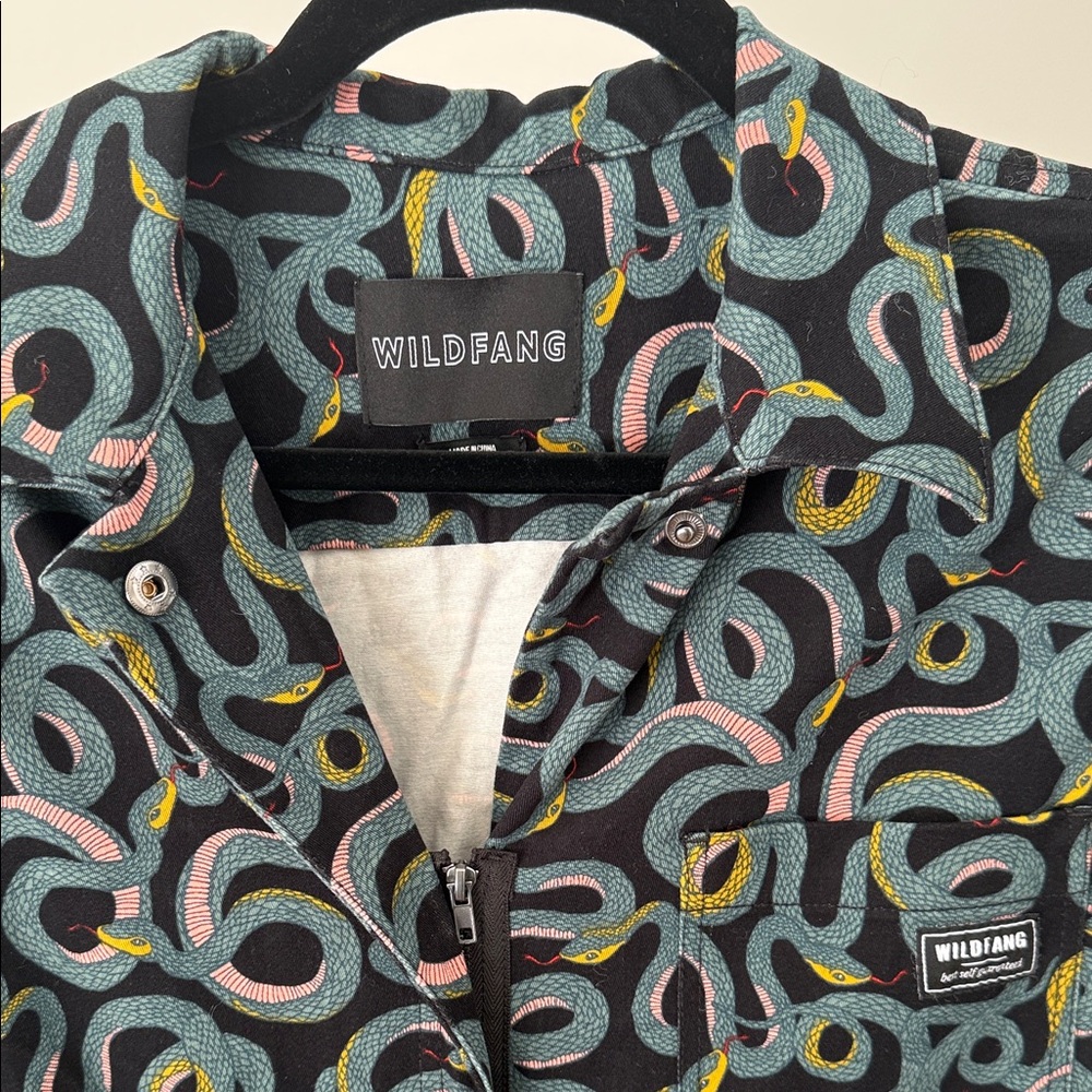 Wildfang Multicolor Patterned Jumpsuit / High Waisted Coverall / Small / Regular - Picture 5 of 10